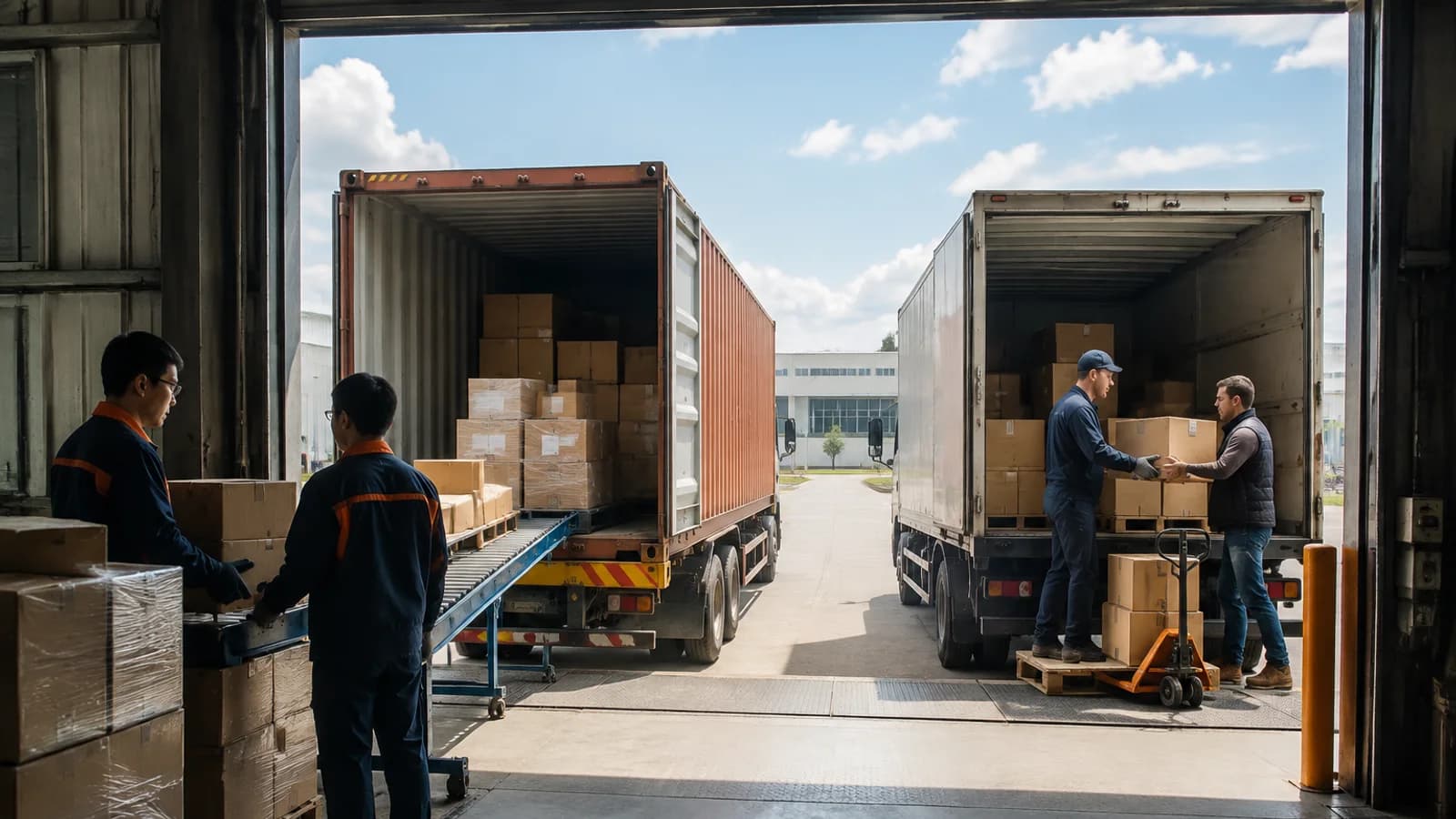 A door-to-door freight handoff being planned for shipments from China to the US and Canada.
